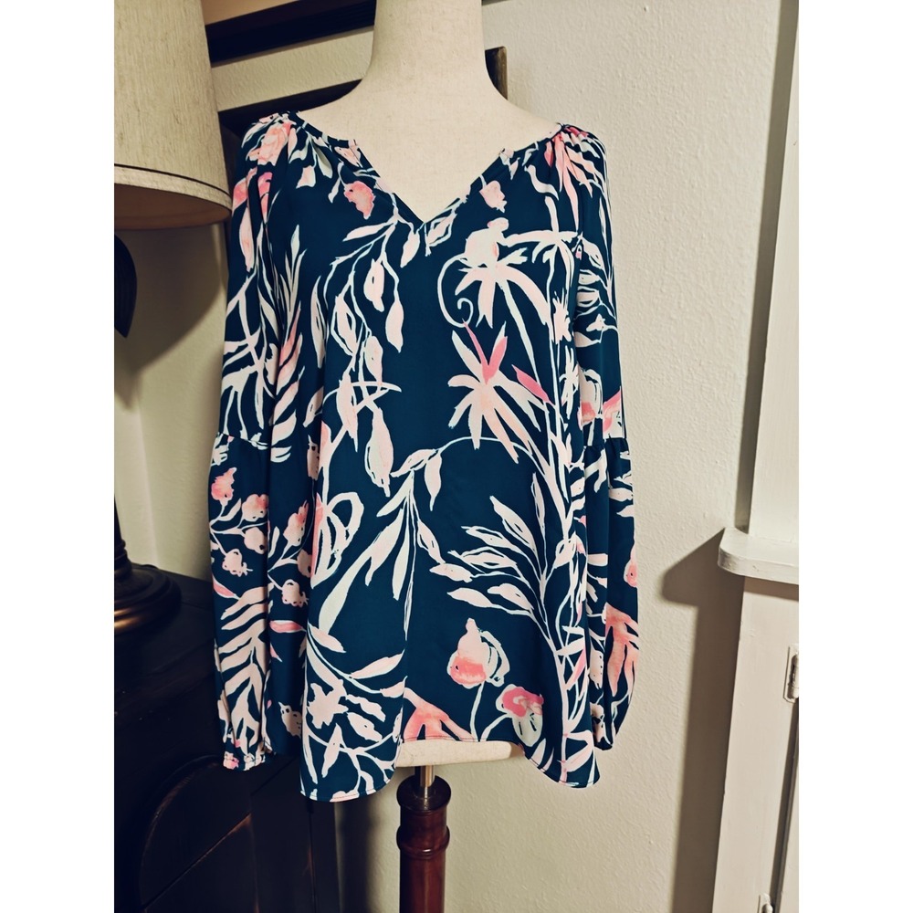 Lilly Pulitzer Charleigh Too Tidal Wave it's Prime Time Top Size XS